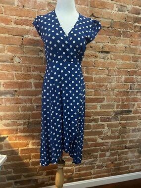 Boden classic polka dot midi dress size 6